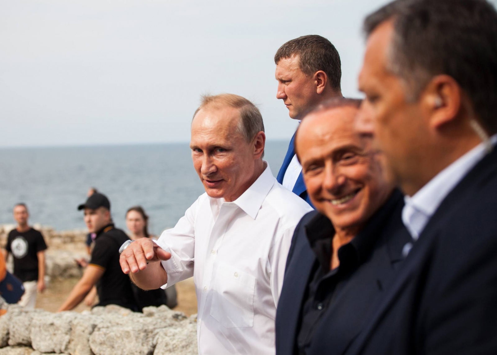 Путин и Берлускони в Крыму