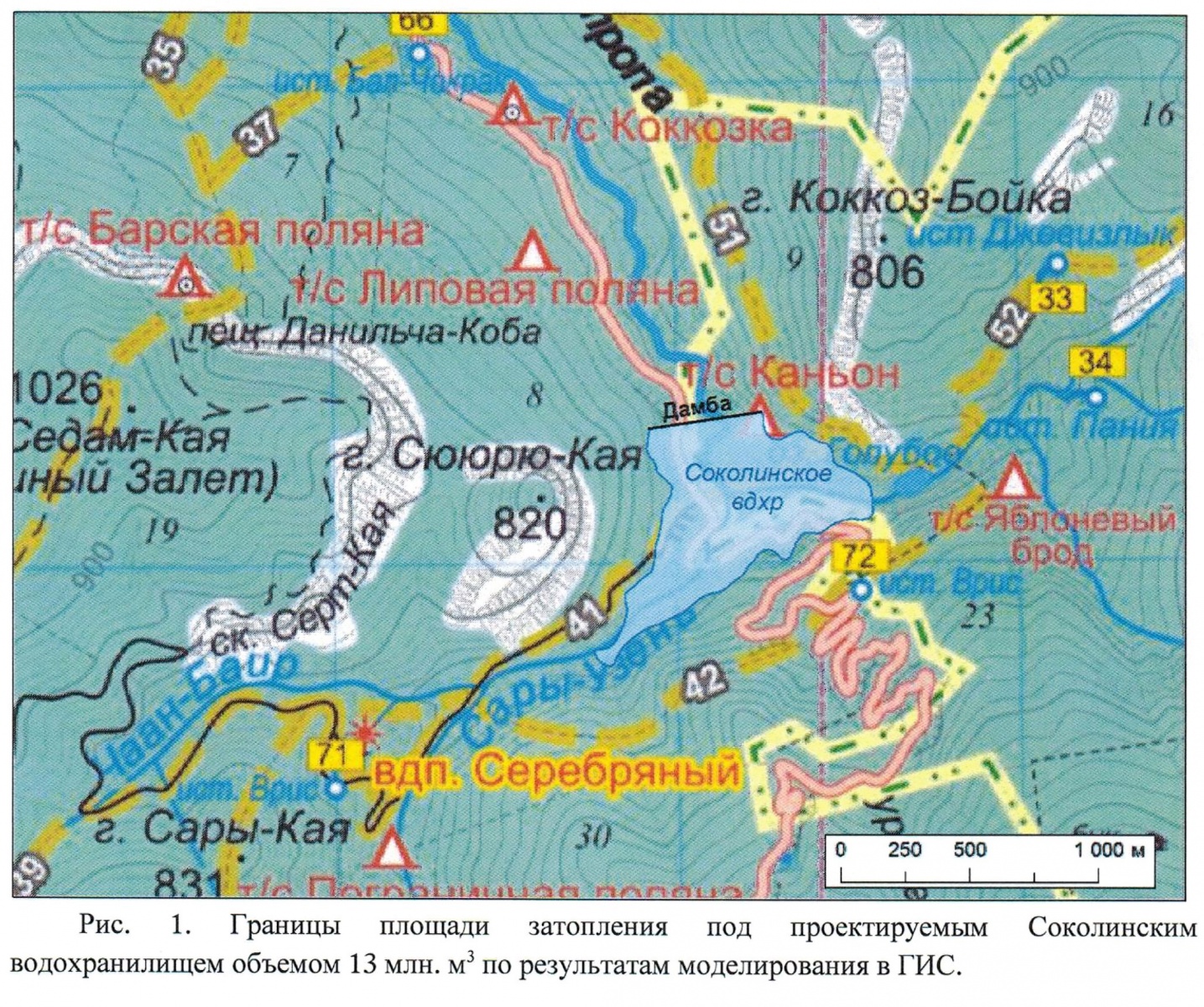 Карта чернореченского каньона