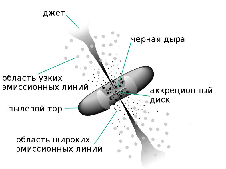 Строение черных дыр схема