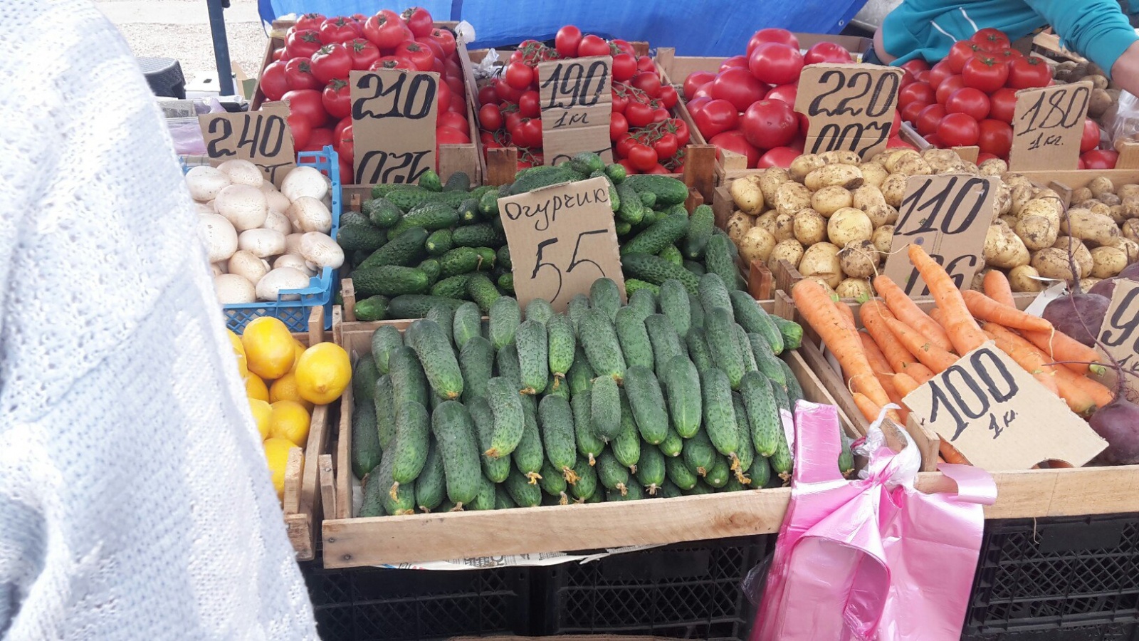 Овощи на рынке в Крыму
