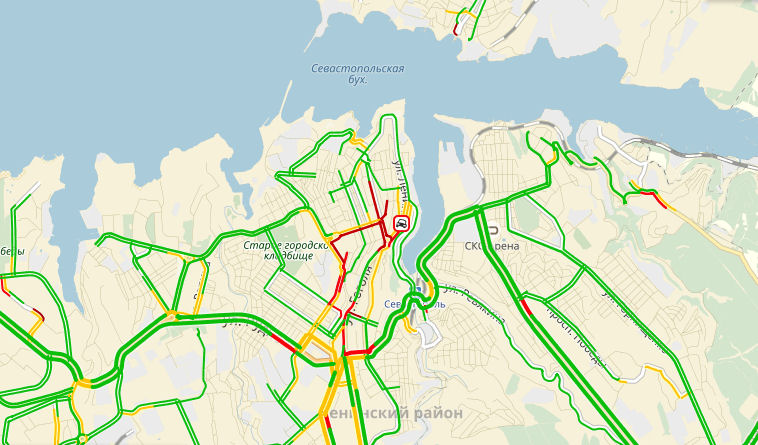 Карта севастополя пробки онлайн