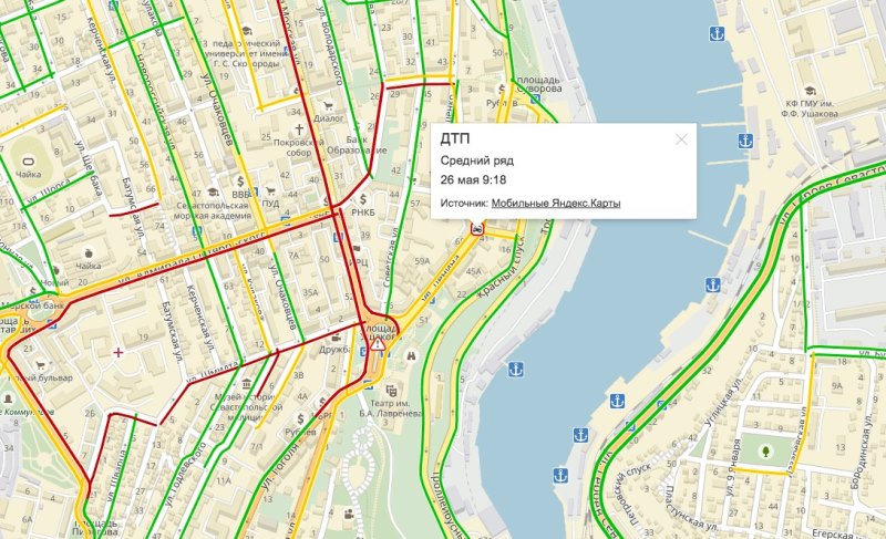 Карта севастополя пробки онлайн