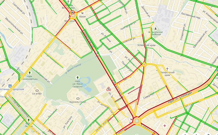 Пробки в симферополе сейчас карта