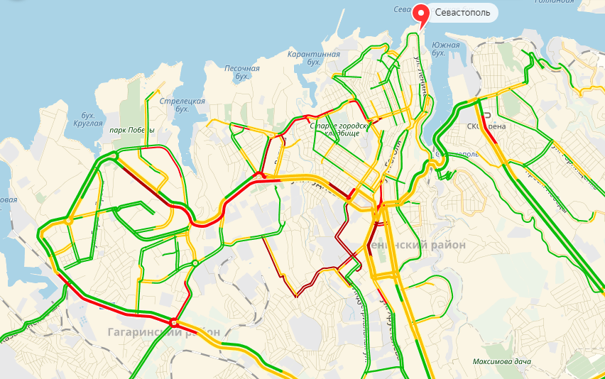 Пробки в симферополе сейчас карта
