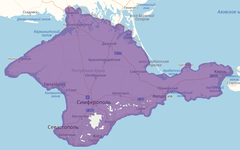 Карта покрытия волна мобайл в крыму